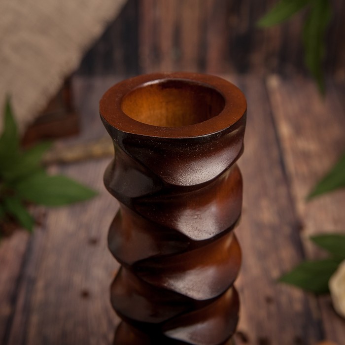Ваза из мангового дерева "Встреча" 30х8х8 см