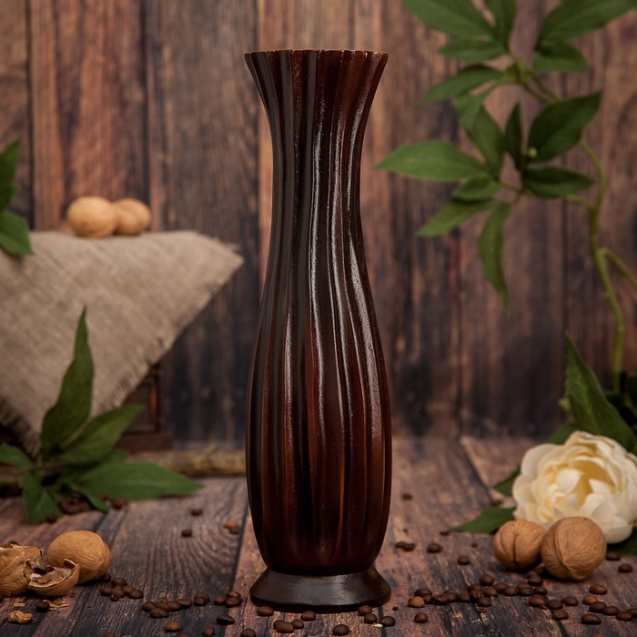 Ваза из мангового дерева "Млечный путь" 30х8х8 см