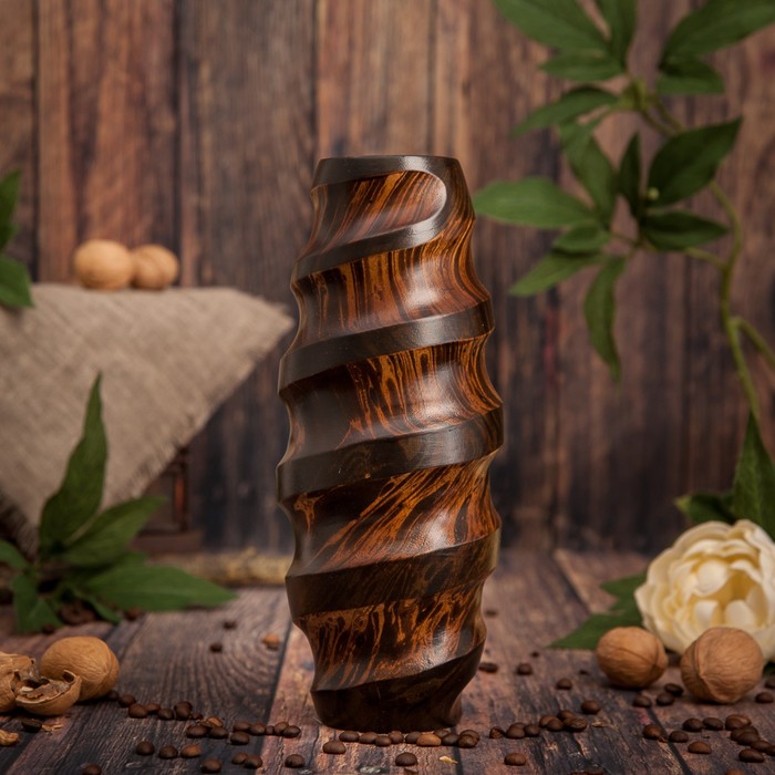 Ваза из мангового дерева "Талия" 25х10х10 см