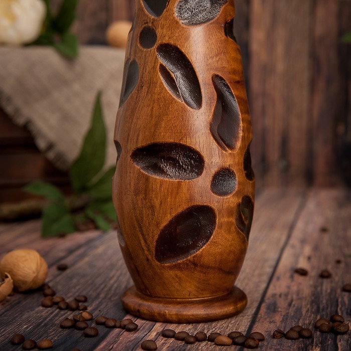 Ваза из мангового дерева "Букет" 35х10х10 см