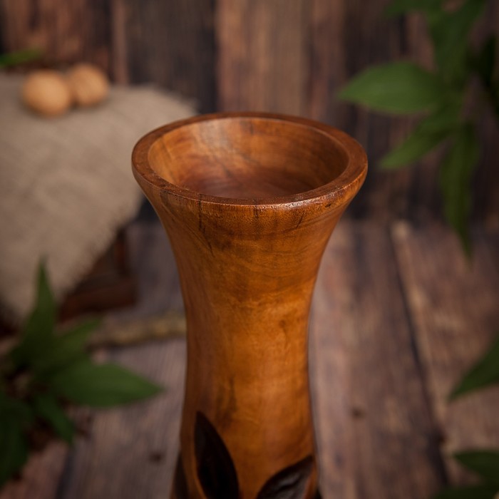 Ваза из мангового дерева "Букет" 35х10х10 см