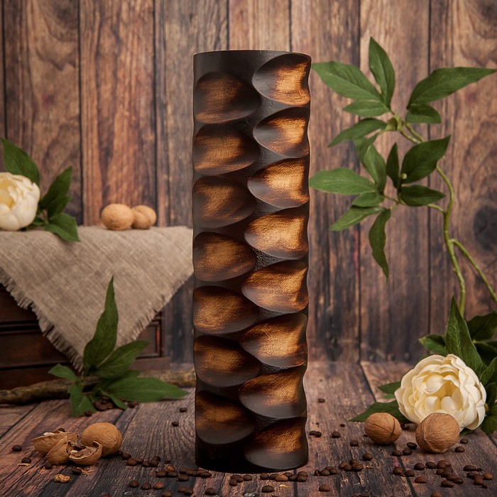 Ваза из мангового дерева "Переходы" 35х10х10 см