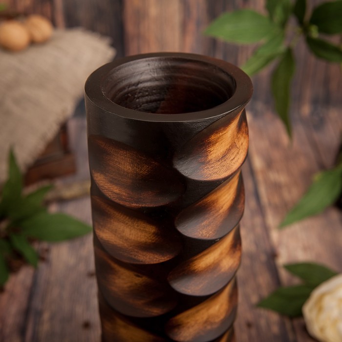 Ваза из мангового дерева "Переходы" 35х10х10 см