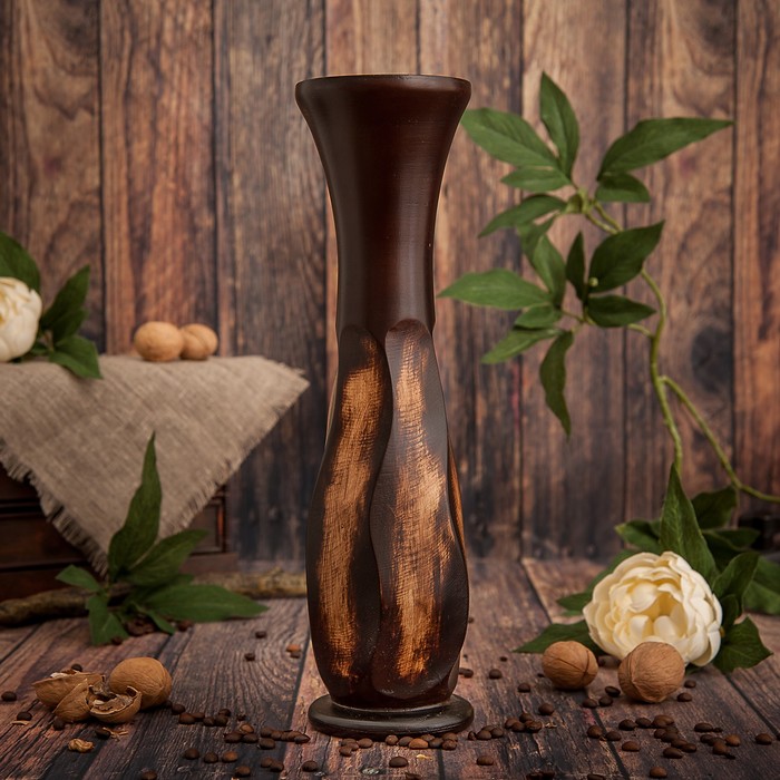Ваза из мангового дерева "Волны" 35х10х10 см