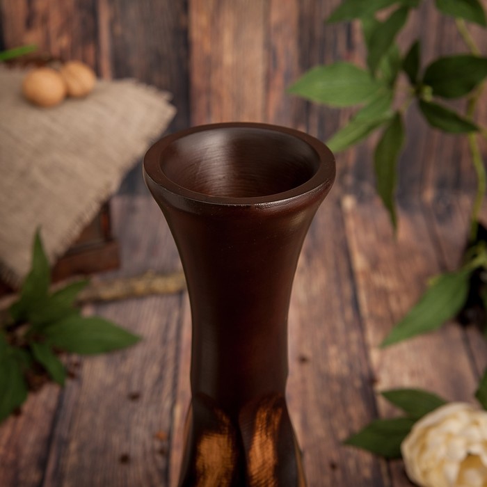 Ваза из мангового дерева "Волны" 35х10х10 см