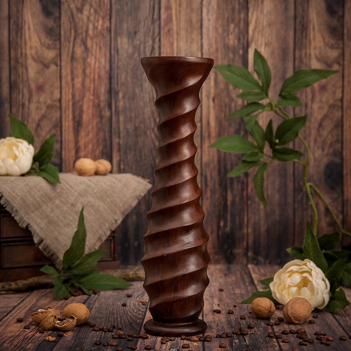 Ваза из мангового дерева "Рубеж" 35х10х10 см