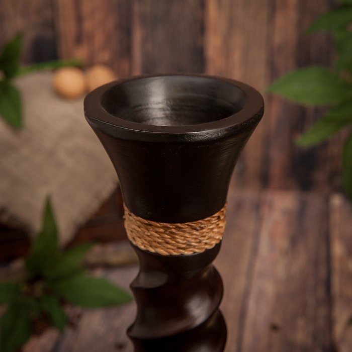 Ваза из мангового дерева "Серпантин" 35х10х10 см