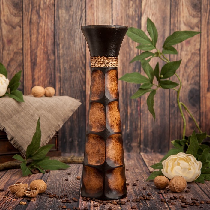 Ваза из мангового дерева "Космос" 35х10х10 см