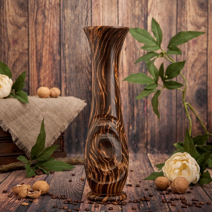 Ваза из мангового дерева "Восход" 35х10х10 см