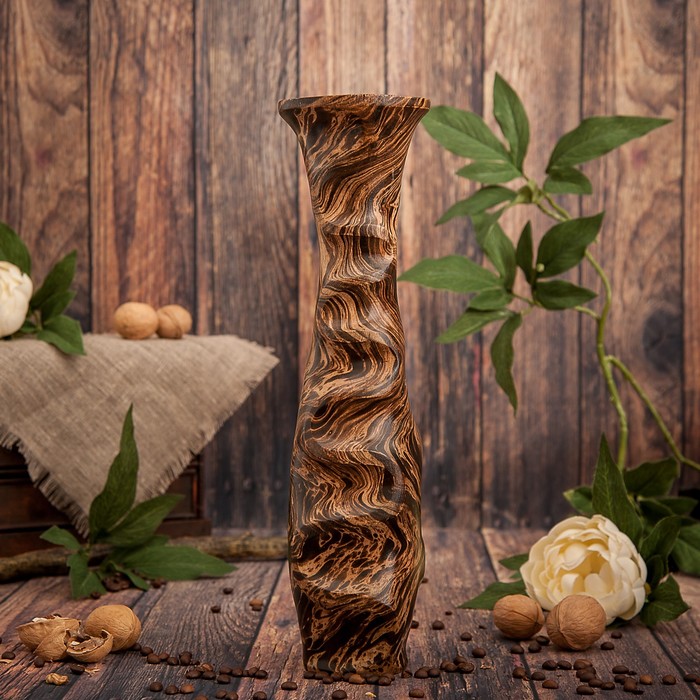 Ваза из мангового дерева &quot;Притяжение&quot; 35х10х10 см