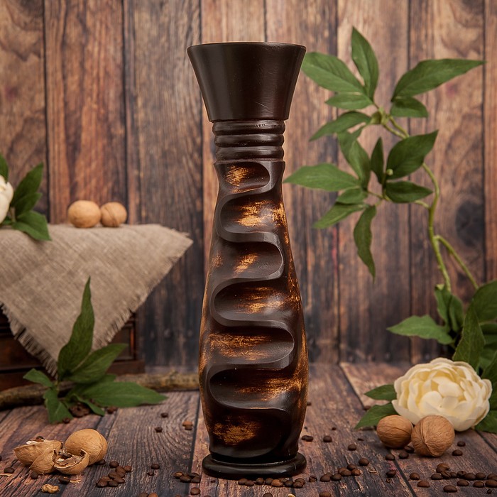 Ваза из мангового дерева "Алиса" 35х10х10 см