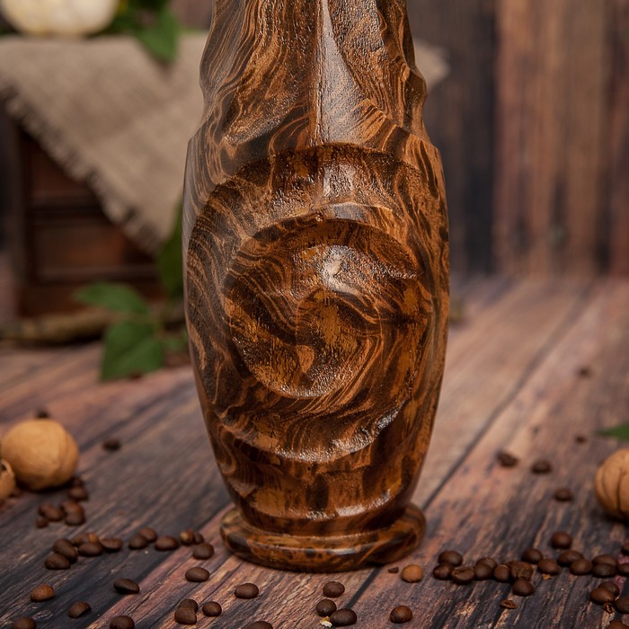 Ваза из мангового дерева "Линии" 40х10,5х10,5 см