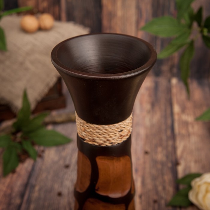 Ваза из мангового дерева "Мир прекрас" 35х12,5х12,5 см