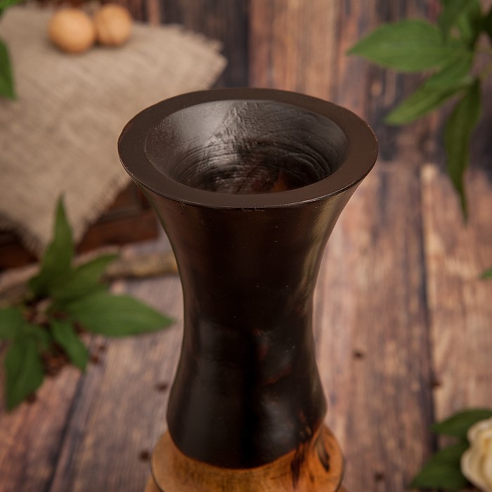 Ваза из мангового дерева "Круги" 35х12,5х12,5 см