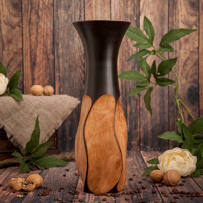 Ваза из мангового дерева "Дао" 35х12,5х12,5 см