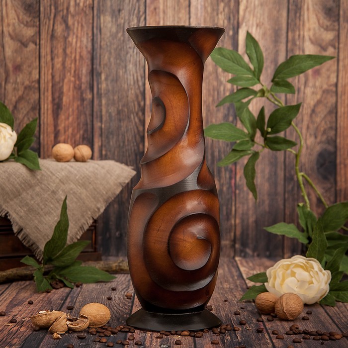 Ваза из мангового дерева "Грация" 38х12,5х12,5 см