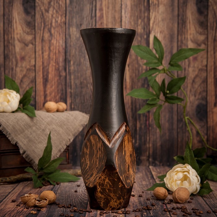 Ваза из мангового дерева "Вселенная" 38х12,5х12,5 см