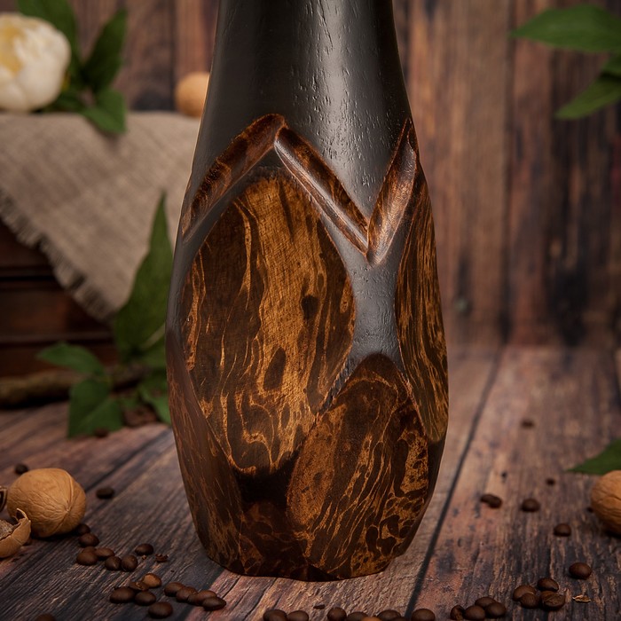 Ваза из мангового дерева "Вселенная" 38х12,5х12,5 см