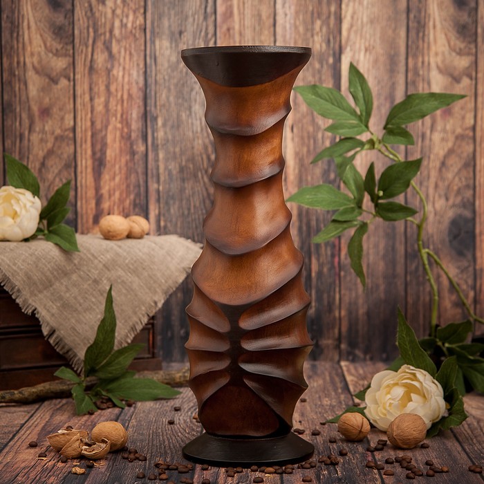 Ваза из мангового дерева "Клён" 40х12,5х12,5 см