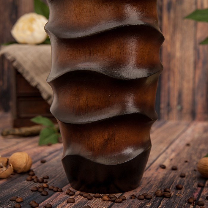 Ваза из мангового дерева "Овал" 38х15х15 см