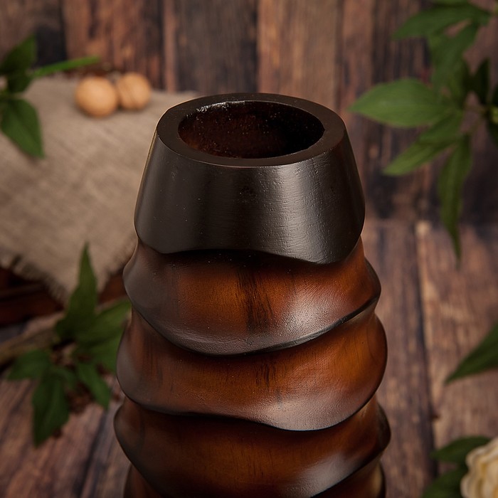 Ваза из мангового дерева "Овал" 38х15х15 см