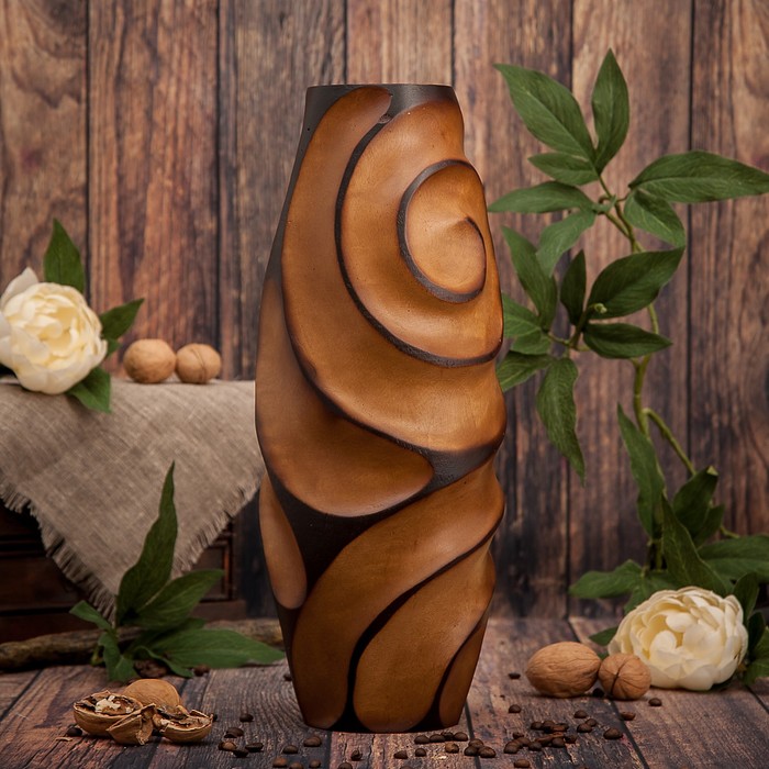 Ваза из мангового дерева "Эльза" 38х15х15 см