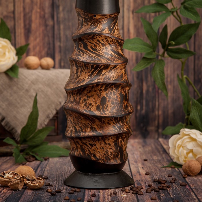 Ваза из мангового дерева "Линии" 50х13х13 см