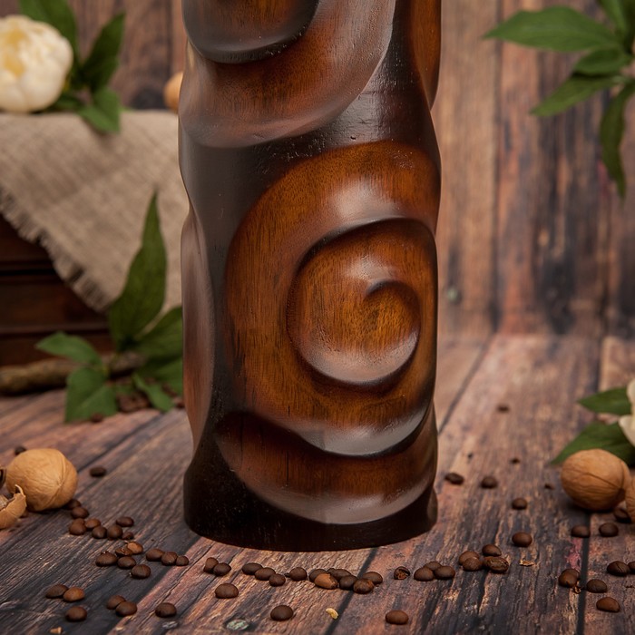 Ваза из мангового дерева "Линии счастья" 50х13х13 см