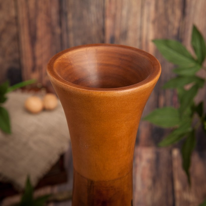 Ваза из мангового дерева "Цветы" 50х13х13 см