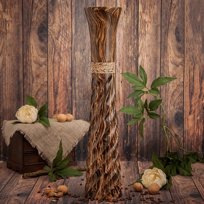 Ваза из мангового дерева "Радость" 60х13х13 см