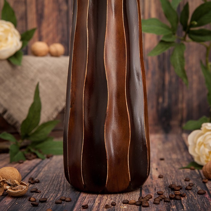 Ваза из мангового дерева "Чудо" 12,5х12,5х35 см