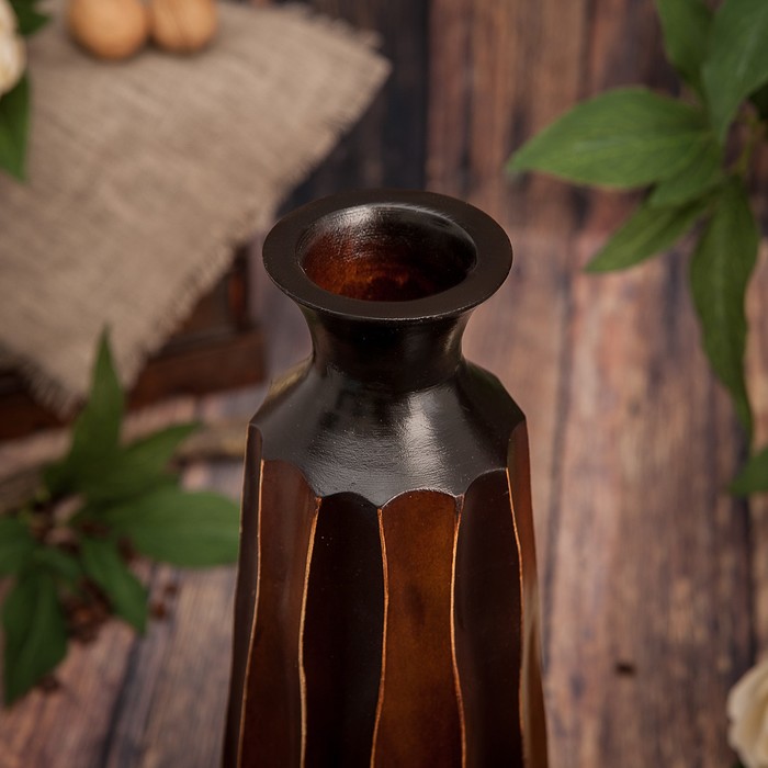 Ваза из мангового дерева "Чудо" 12,5х12,5х35 см