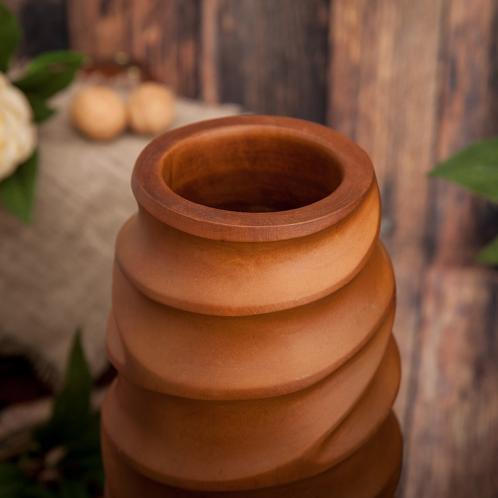 Ваза из мангового дерева "Обручи" 12,5х12,5х35 см