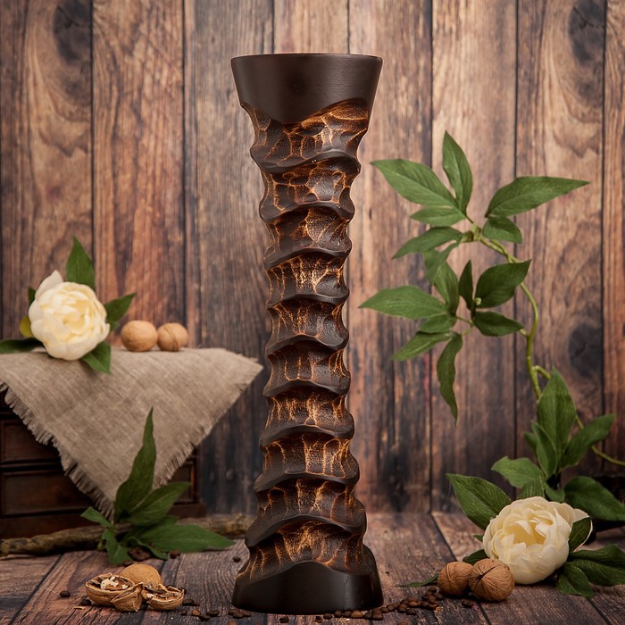 Ваза из мангового дерева "Мечта" 12,5х12,5х45 см
