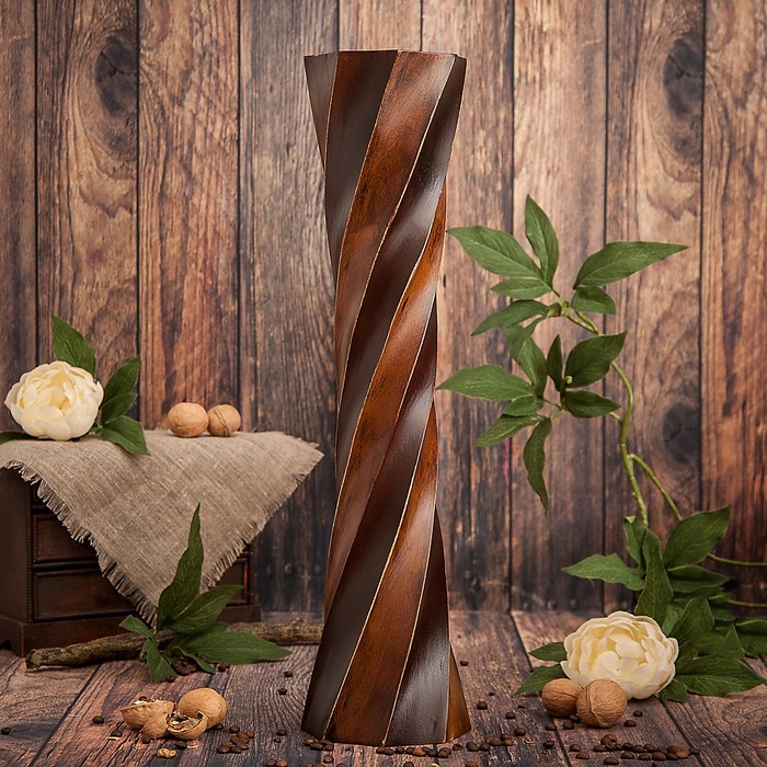 Ваза из мангового дерева "Красота" 12,5х12,5х50 см