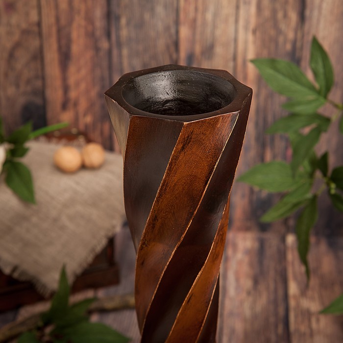Ваза из мангового дерева "Красота" 12,5х12,5х50 см