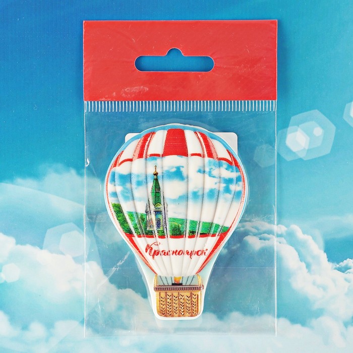 Магнит с воздушным шаром «Красноярск. Часовня Параскевы Пятницы», 5,3 x 7,4см