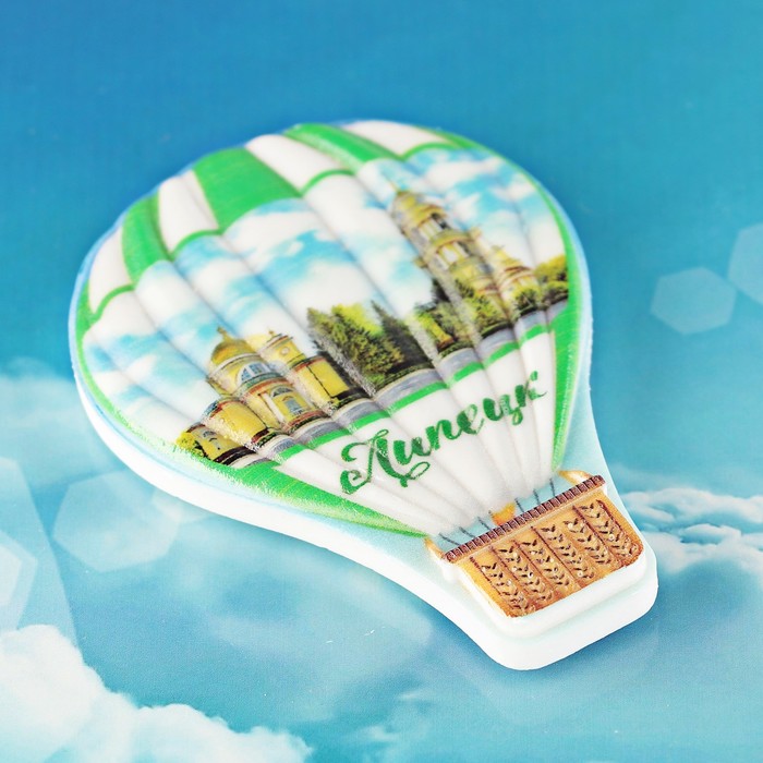 Магнит с воздушным шаром «Липецк. Христорождественский собор» 5,3 x 7,4 см