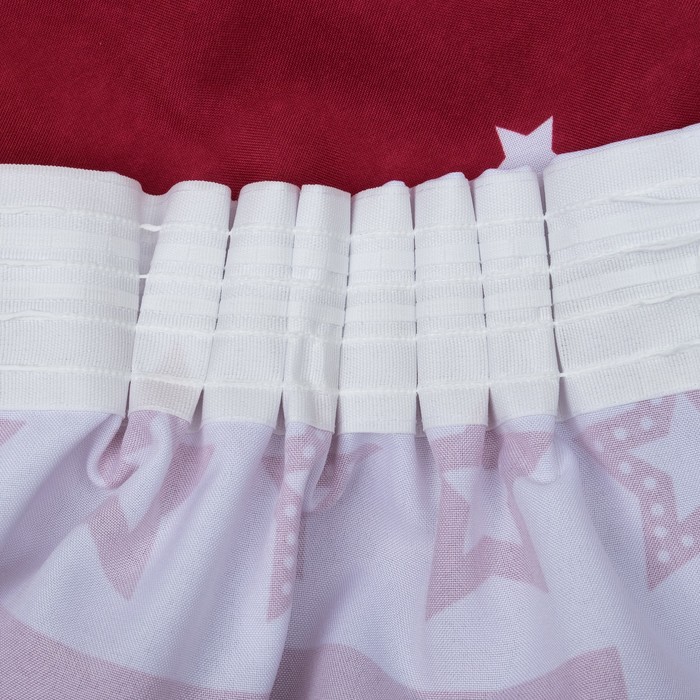 Комплект штор "Этель" Новогодний орнамент 145*260 см-2 шт, 100% п/э, 140 г/м2