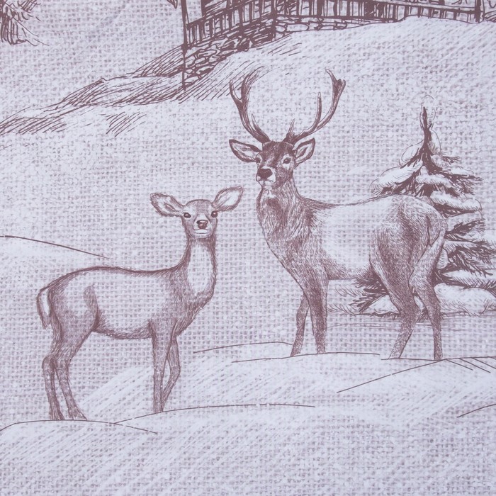 Комплект штор "Этель" Зимний пейзаж 145*260 см-2 шт, 100% п/э, 140 г/м2