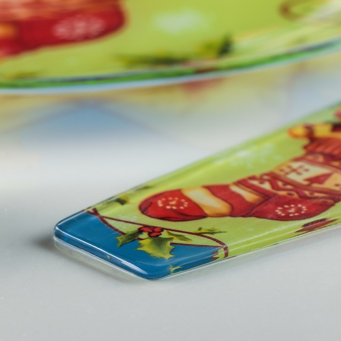 Тортовница 30 см "Новогодний носок", с лопаткой