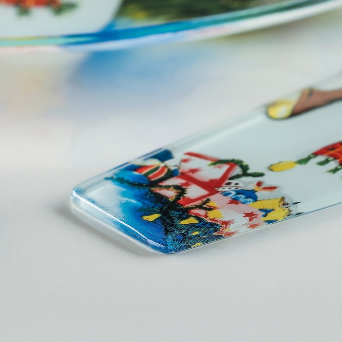 Тортовница 30 см "Оседлай снеговика", с лопаткой