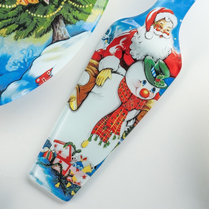 Тортовница 30 см "Оседлай снеговика", с лопаткой