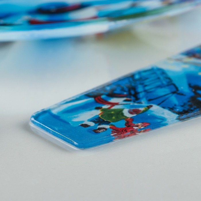 Тортовница 30 см "Оленья упряжка", с лопаткой