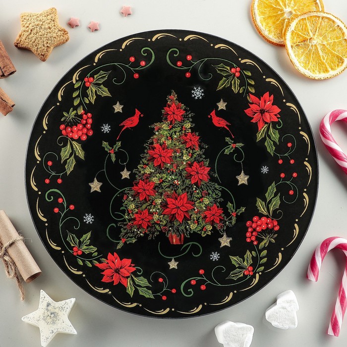 Тарелка 23 см "Ель в ночи"