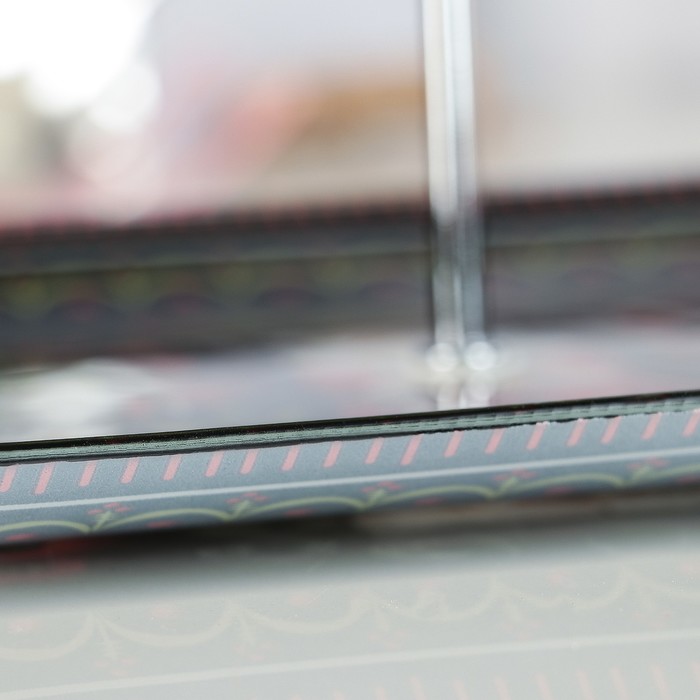 Блюдо 3 яруса "Скромный дед Мороз", 25х33 см