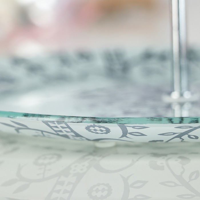 Блюдо 3 яруса "Черно-белый новый год" 25х33 см