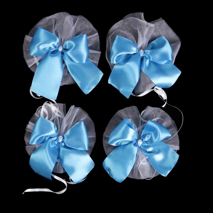 Набор букет на радиатор, 2 фатиновые ленты, марсала