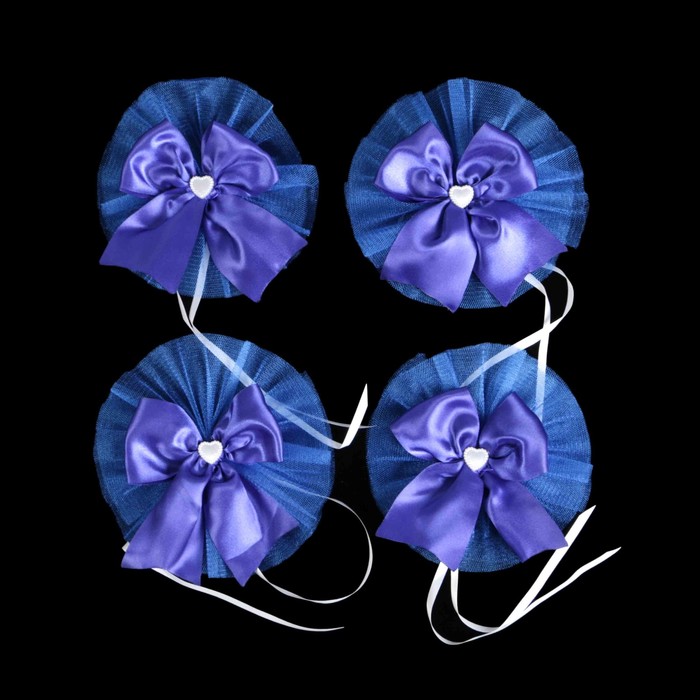 Комплект на авто №8, бело-синий