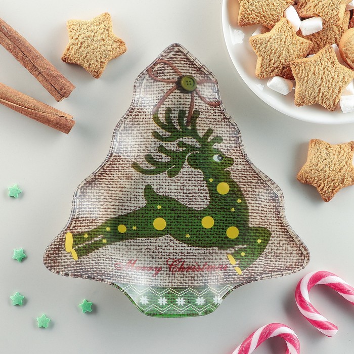 Блюдо сервировочное "Елочка. Олень"